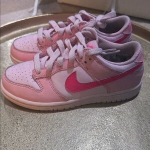 Nike Pink and White Kids' Sneakers